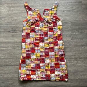 J. Crew Multicolor Patchwork Midi Dress